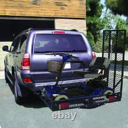 Folding 500 lb Capacity Electric Wheelchair Hitch Carrier Scooter Loading Ramp