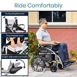 Folding Electric Wheelchair-Foldable Wheel Chair Narrow Power Scooter Heavy Duty