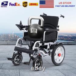 Folding Electric Wheelchair Power Wheelchairs Mobility Aid Motorized Portable