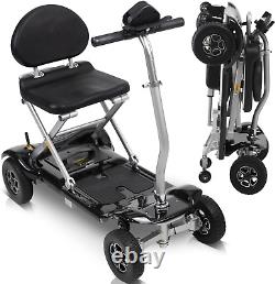 Folding Mobility Scooter Electric Powered Wheelchair, 4 Wheel, Handicap Foldab