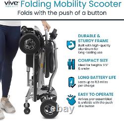 Folding Mobility Scooter Electric Powered Wheelchair, 4 Wheel, Handicap Foldab