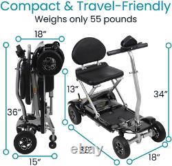 Folding Mobility Scooter Electric Powered Wheelchair, 4 Wheel, Handicap Foldab