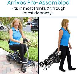 Folding Mobility Scooter Electric Powered Wheelchair, 4 Wheel, Handicap Foldab