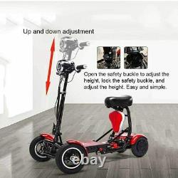Folding Mobility Scooters for Adults, 4 Wheel Powered Electric Scooter with Seat