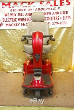 Golden Companion Electric 3-Wheel Scooter Wheelchair with Captains Seat Red