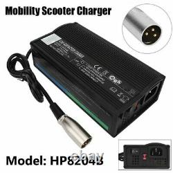 HP8204B 24V 5A Mobility Scooter Charger Electric wheelchair Battery Adapter BT
