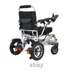 Heavy Duty Automatic Reclining Electric Light Mobility Wheelchair Silver Frame