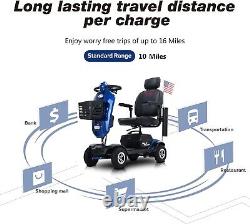 Heavy Duty Electric Mobility Scooter Power 4 Wheels Mobility Scooter Blue