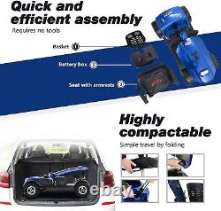 Heavy Duty Electric Mobility Scooter Power 4 Wheels Mobility Scooter Blue