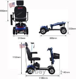 Heavy Duty Electric Mobility Scooter Power 4 Wheels Mobility Scooter Blue