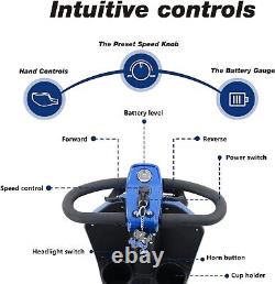 Heavy Duty Electric Mobility Scooter Power 4 Wheels Mobility Scooter Blue