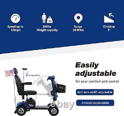 Heavy Duty Electric Mobility Scooter Power 4 Wheels Mobility Scooter Blue