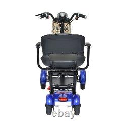 Heavy Duty Electric Power Scooter, Wide Seat Adjustable Armrests 63 lbs Blue