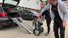 How To Get An Electric Folding Wheelchair Into A Car Boot Using Lith Tech Telescopic Ramps