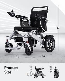Intelligent Lightweight Foldable Electric Wheelchair All Terrain 25 Miles Range