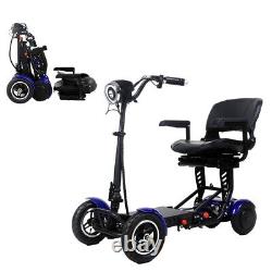 LYNX-(Blue) Foldable 4 Wheel Mobility Scooter for Seniors Battery Powered Weight