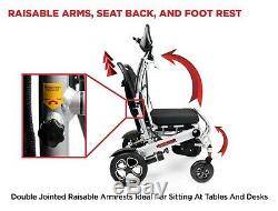 Lightweight Foldable Armrest Seat Back Height Adjusted Portable Power Wheelchair
