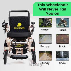 Lightweight Foldable Electric Wheelchair Heavy Duty Durable Power Wheel Chair