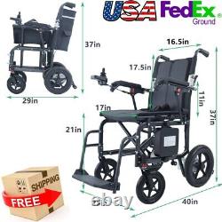 Lightweight Foldable Portable Electric Wheelchair Travel Motorized Powerchair US