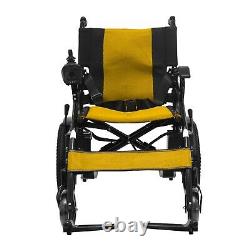 Lightweight Heavy Duty Electric Mobility Wheelchair 75 lbs (Long Range) Yellow