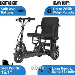 Long Range Compact Heavy-Duty 4 Wheel Powered Mobility Wheelchair Travel Scooter