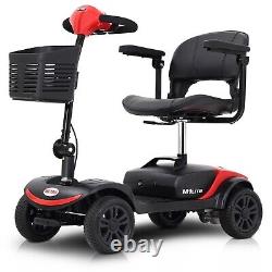 Metro 4 Wheel Mobility Scooter Wheelchair Compact for Travel Run on battery Red