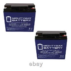 Mighty Max 12V 22AH GEL Battery Replaces Wheelchair / Electric Scooter 2 Pack