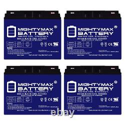 Mighty Max 12V 22AH GEL Battery Replaces Wheelchair / Electric Scooter 4 Pack