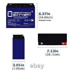 Mighty Max 12V 22AH GEL Battery Replaces Wheelchair / Electric Scooter 4 Pack