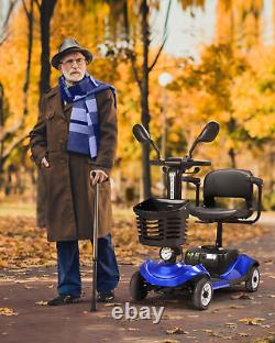 Mobility Scooter 4 Wheels Electric Power for Seniors With Lights Collapsible