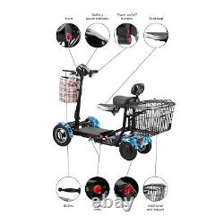 Mobility Scooter Compact Lightweight Electric Power Wheelchair Blue Camouflage