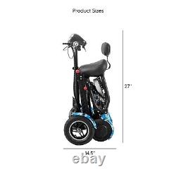 Mobility Scooter Compact Lightweight Electric Power Wheelchair Blue Camouflage