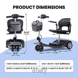 Mobility Scooter Compact Lightweight Mobility Electric Power Wheelchair Airlines