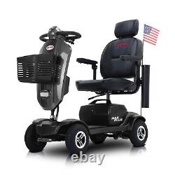 Mobility Scooter Power WheelChair, Outdoor Compact Electric Device Elderly, GRAY