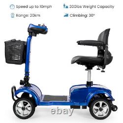 New Electric 4 Wheels Mobility Scooter Foldable Adult Wheelchair Home Travel Use