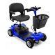 New Folding Electric Powered Mobility Scooter 4 Wheel Travel Elderly Scooter Set