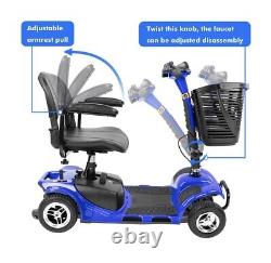 New Folding Electric Powered Mobility Scooter 4 Wheel Travel Elderly Scooter set