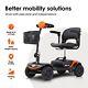 New Orange 4 Wheel Mobility Scooter Powered Wheelchair Electric Device Compact