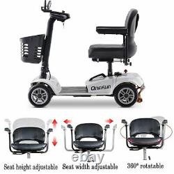 ONEFUN Folding Electric Powered Mobility Scooter 4 Wheel Wheelchair Travel Elder