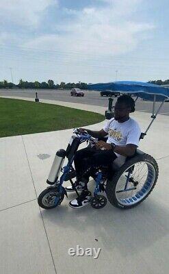 Off road custom modified electric wheelchair fat tires