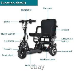 Ontrip 3 Wheel Folding Electric Mobility Scooter Electric Powered Wheelchair