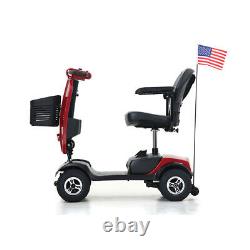 Outdoor Compact Mobility Scooter with Windshield LED Light Electric Wheel Chair