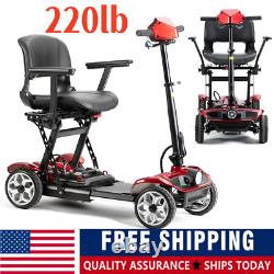 Portable 4-Wheel Folding Electric Powered Mobility Scooters for Seniors Adults