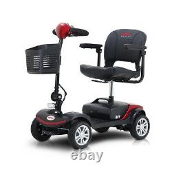 Portable Folding Mobility Scooter Compact 4 Wheel Elderly Travel WheelChair Red