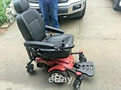 Pride Mobility Jazzy Select Gt Electric Power Wheelchair Red Black Leather Seat