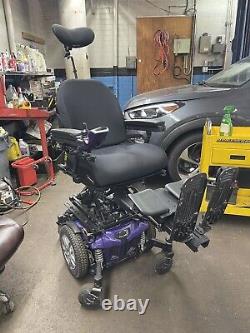 Purple/Black Quantum Q6 Edge 2.0 Power Wheelchair/Mobility Scooter withiLevel