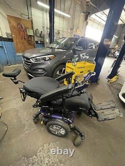 Purple/Black Quantum Q6 Edge 2.0 Power Wheelchair/Mobility Scooter withiLevel