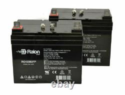 Raion 12V 35Ah Electric Mobility Rascal 600F Scooter Battery 2PK