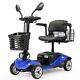 Senior 4 Wheeled Electric Mobility Scooter Wheelchair Ebike +basket Mirror+brake