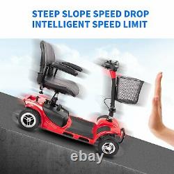 US 4 wheels electric mobility scooter folding wheel chair for adults seniors red